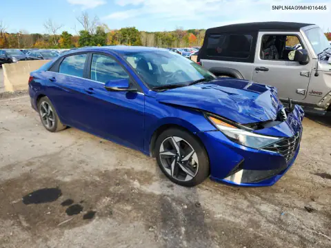 5NPLN4AG9MH016465 — 2021 Hyundai Elantra, photo 4 from Copart, Front end