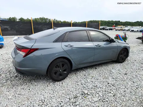 2021 Hyundai Elantra Sel VIN KMHLS4AG3MU096937 фото 3
