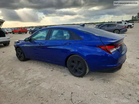 5NPLM4AGXMH002559 — 2021 Hyundai Elantra, photo 2 from Copart, Front end
