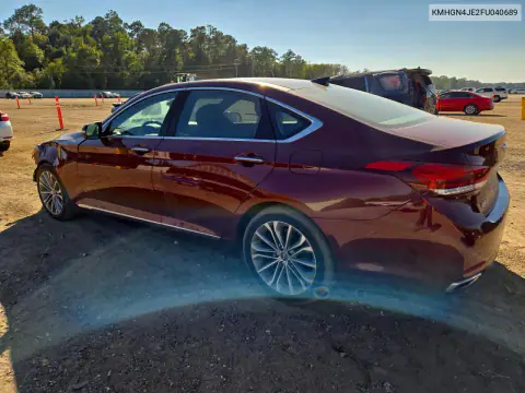 KMHGN4JE2FU040689 — 2015 Hyundai Genesis, photo 2 from Copart, Front end