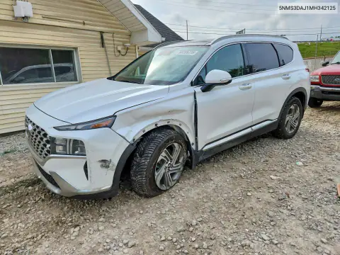 5NMS3DAJ1MH342125 — 2021 Hyundai Santa FE, Przód, zdjęć przed naprawą