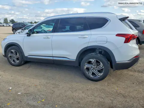 2021 Hyundai Santa Fe Sel VIN 5NMS3DAJ4MH358710 фото 2
