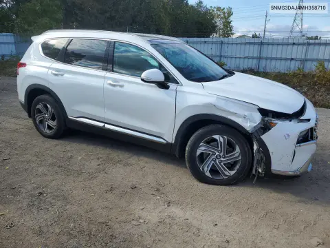 2021 Hyundai Santa Fe Sel VIN 5NMS3DAJ4MH358710 фото 4
