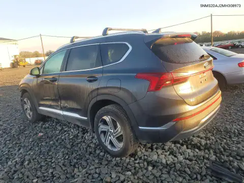 5NMS2DAJ2MH308973 — 2021 Hyundai Santa FE, фото 2 с аукциона Copart 19.10.2026, Передняя часть