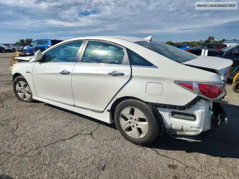 KMHEC4A43BA001805 — 2011 Hyundai Sonata, photo 2 from Copart, Rear end