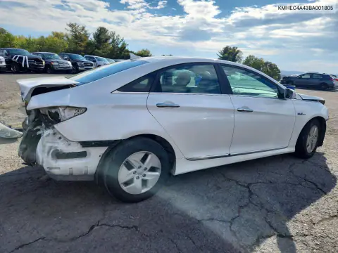 KMHEC4A43BA001805 — 2011 Hyundai Sonata, photo 3 from Copart, Rear end