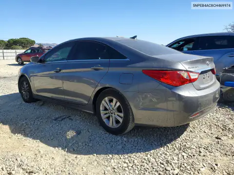 5NPEB4AC8CH469974 — 2012 Hyundai Sonata, photo 2 from Copart, Vandalism