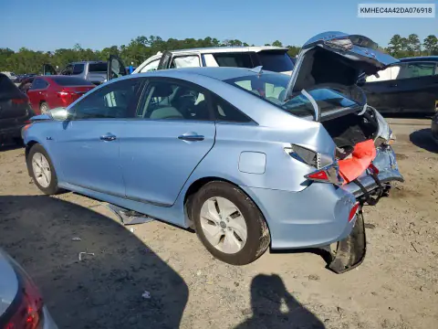 KMHEC4A42DA076918 — 2013 Hyundai Sonata, photo 2 from Copart, Front end