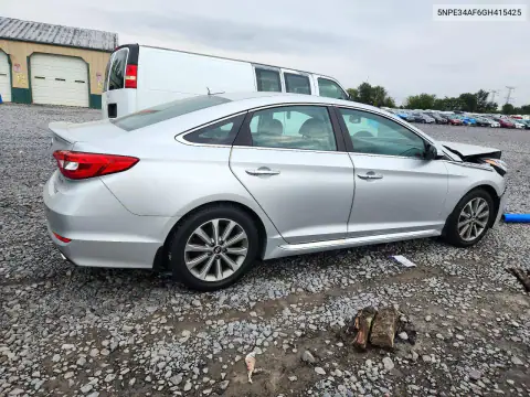 5NPE34AF6GH415425 — 2016 Hyundai Sonata, photo 3 from Copart, Front end