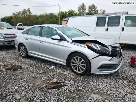 5NPE34AF6GH415425 — 2016 Hyundai Sonata, photo 4 from Copart, Front end