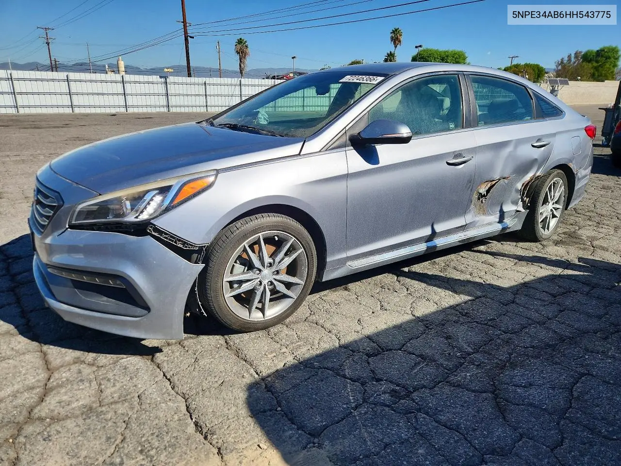 2017 Hyundai Sonata Sport 2.0T VIN 5NPE34AB6HH543775 фото 1