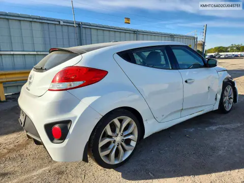 2012 Hyundai Veloster Base VIN KMHTC6AD2CU045751 фото 3