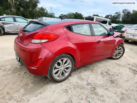 2012 Hyundai Veloster Base VIN KMHTC6AD1CU032750 фото 3