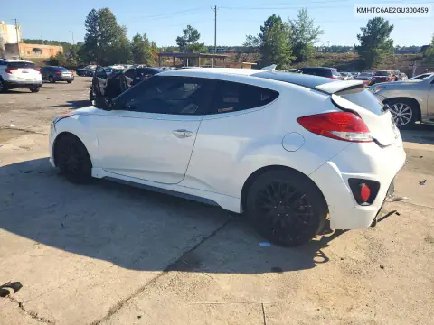 KMHTC6AE2GU300459 — 2016 Hyundai Veloster, photo 2 from Copart, Rear end
