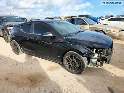 KMHTH6AB0KU014237 — 2019 Hyundai Veloster, ფოტო 4, Copart, წინა ნაწილი