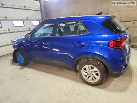 KMHRB8A33MU067775 — 2021 Hyundai Venue, zdjęcie 2 z Copart 27.10.2026, Przód