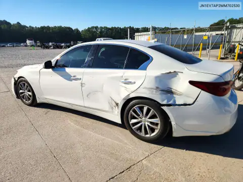 JN1EV7AP2MM702530 — 2021 Infiniti Q50, foto 2 de Copart, Parte delantera