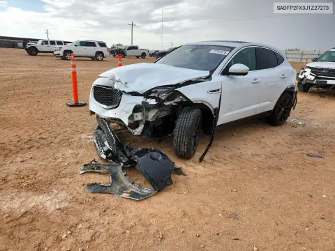 SADFP2FX3J1Z27273 — 2018 Jaguar E-Pace, ПЕРЕДНЯЯ ЧАСТЬ, фото до ремонта
