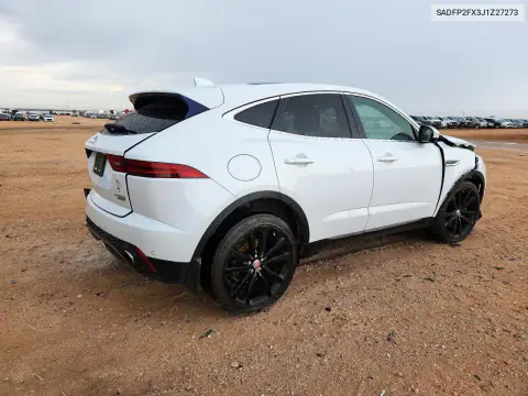 SADFP2FX3J1Z27273 — 2018 Jaguar E-Pace, photo 3 from Copart, Front end