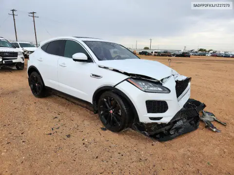 SADFP2FX3J1Z27273 — 2018 Jaguar E-Pace, photo 4 from Copart, Front end