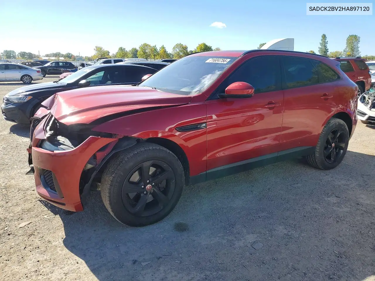SADCK2BV2HA897120 Jaguar F-Pace 2017 — повреждение Передняя часть, фото до ремонта