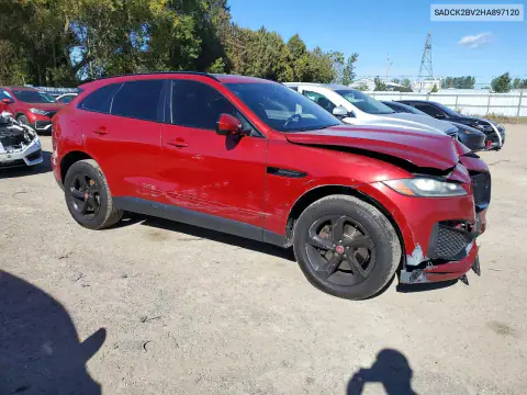 SADCK2BV2HA897120 — 2017 Jaguar F-Pace, фото 4 с аукциона Copart, Передняя часть