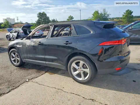 SADCJ2FX6JA267573 — 2018 Jaguar F-Pace, foto 2 de Copart, Incendio