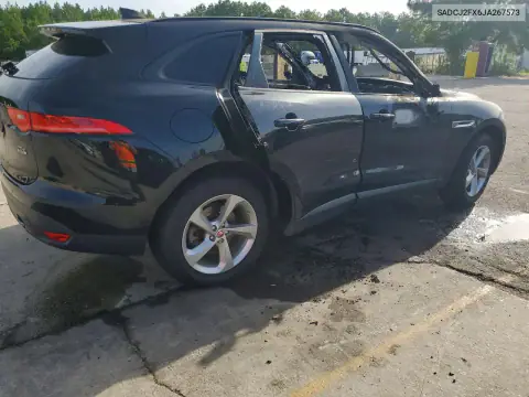 SADCJ2FX6JA267573 — 2018 Jaguar F-Pace, foto 3 de Copart, Incendio