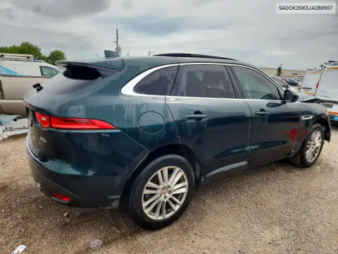 SADCK2GX3JA280907 — 2018 Jaguar F-Pace, photo 3 from Copart 15.10.2026, Front end