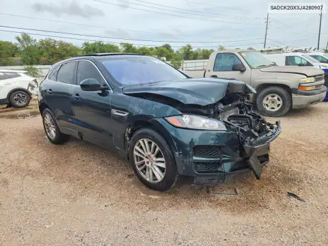 SADCK2GX3JA280907 — 2018 Jaguar F-Pace, photo 4 from Copart 15.10.2026, Front end