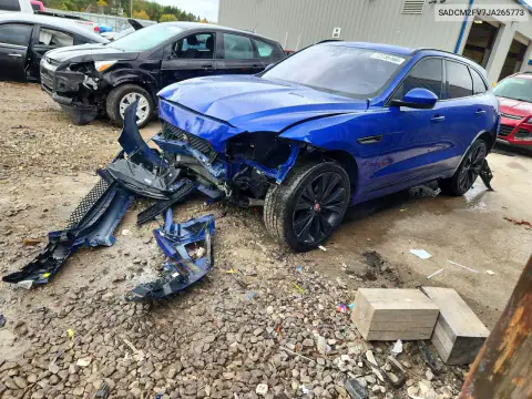 SADCM2FV7JA265773 — 2018 Jaguar F-Pace, Передняя часть, фото до ремонта