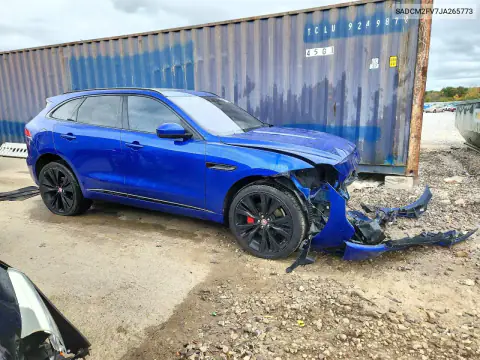 SADCM2FV7JA265773 — 2018 Jaguar F-Pace, фото 4 с аукциона Copart, Передняя часть