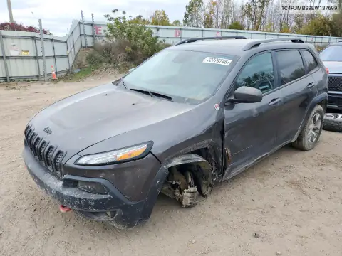 1C4PJMBS9EW137699 — 2014 Jeep Cherokee, Передняя часть, фото до ремонта