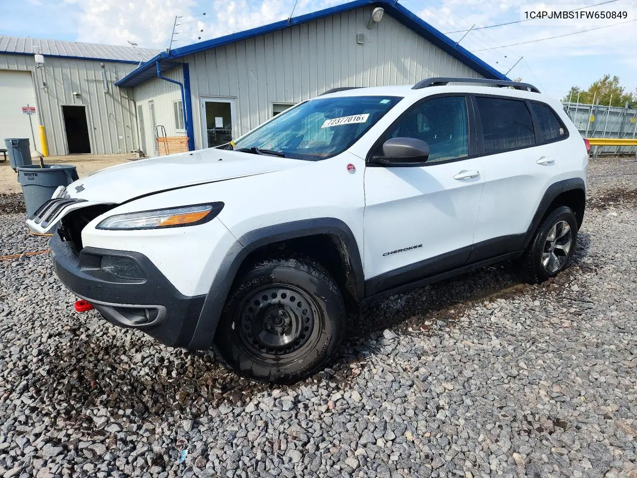 2015 Jeep Cherokee Trailhawk VIN 1C4PJMBS1FW650849 фото 1