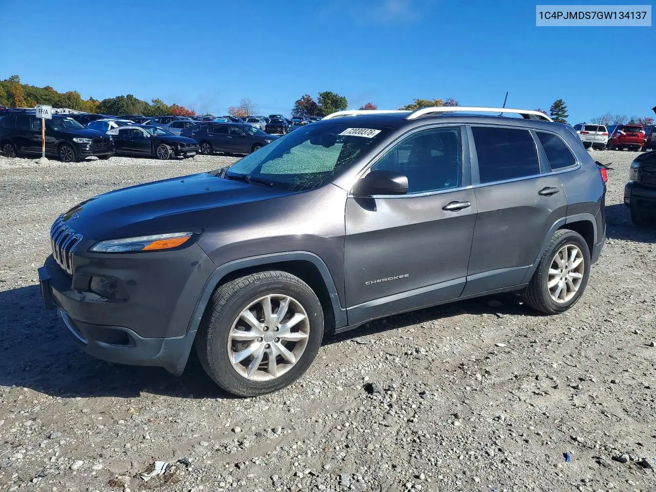 2016 Jeep Cherokee Limited VIN 1C4PJMDS7GW134137 фото 1