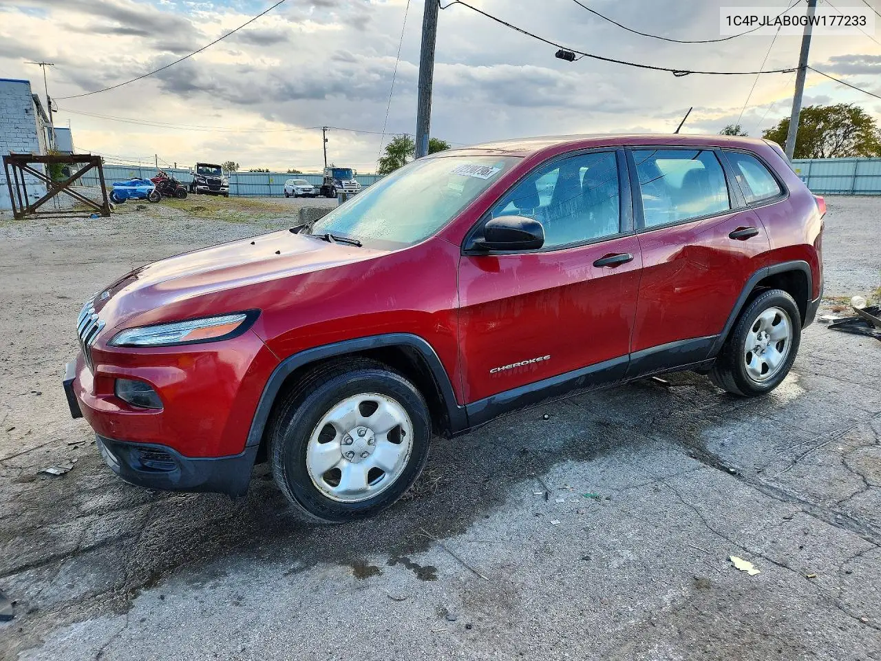 2016 Jeep Cherokee Sport VIN 1C4PJLAB0GW177233 фото 1