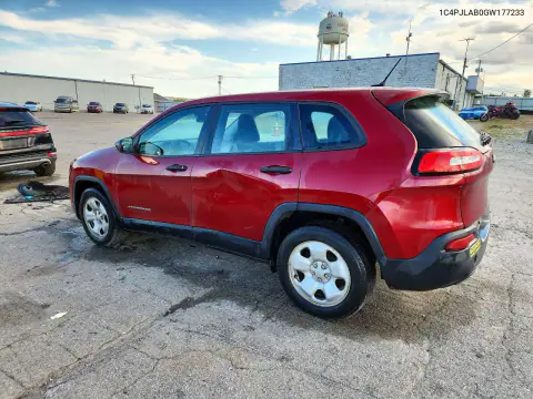 2016 Jeep Cherokee Sport VIN 1C4PJLAB0GW177233 фото 2