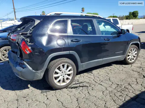 1C4PJLDS1HW514442 — 2017 Jeep Cherokee, photo 3 from Copart, Rear end