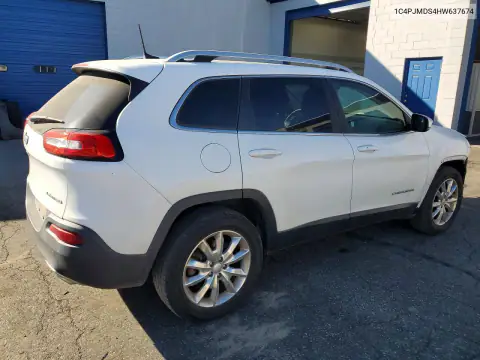 1C4PJMDS4HW637674 — 2017 Jeep Cherokee, фото 3 с аукциона Copart, Передняя часть