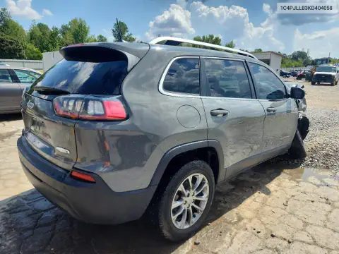 1C4PJLLB3KD404058 — 2019 Jeep Cherokee, photo 3 from Copart, Front end