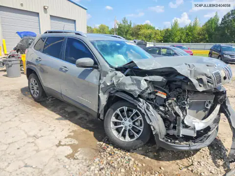 1C4PJLLB3KD404058 — 2019 Jeep Cherokee, photo 4 from Copart, Front end