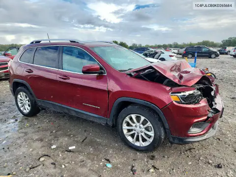 1C4PJLCB0KD265684 — 2019 Jeep Cherokee, photo 4 from Copart, Front end