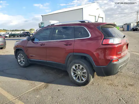 1C4PJMLB9KD253071 — 2019 Jeep Cherokee, photo 2 from Copart, Front end