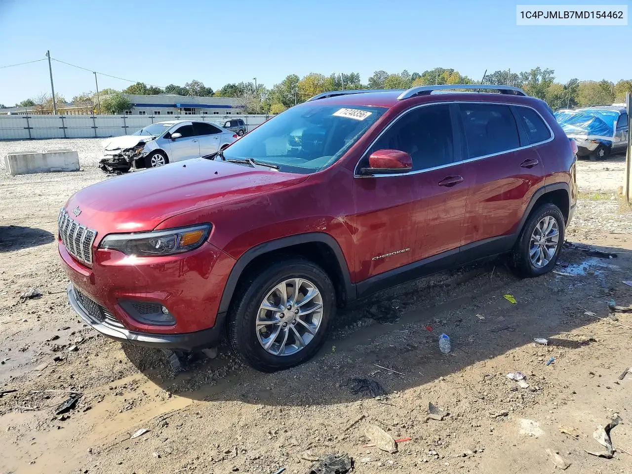 2021 Jeep Cherokee Latitude Plus VIN 1C4PJMLB7MD154462 фото 1