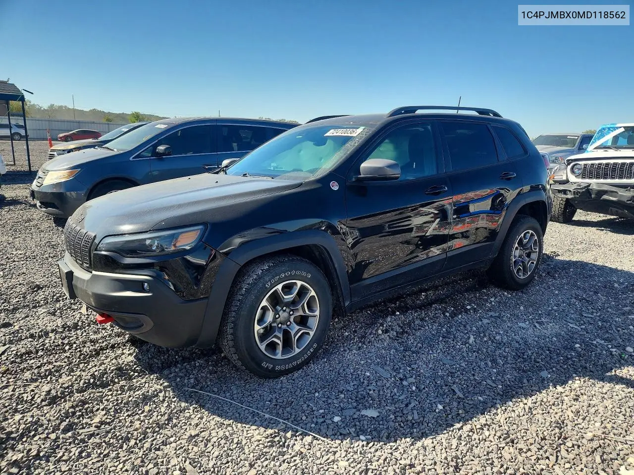 2021 Jeep Cherokee Trailhawk VIN 1C4PJMBX0MD118562 фото 1