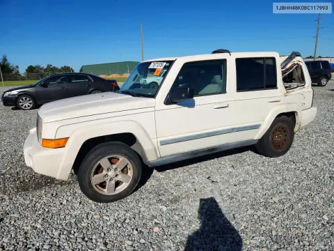 1J8HH48K08C117993 — 2008 Jeep Commander, Задняя часть, фото до ремонта