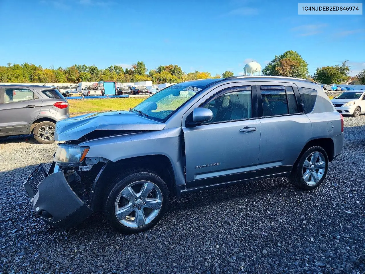 2014 Jeep Compass Latitude VIN 1C4NJDEB2ED846974 фото 1