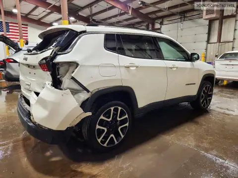 3C4NJDCB9HT631903 — 2017 Jeep Compass, zdjęcie 3 z Copart, Tył