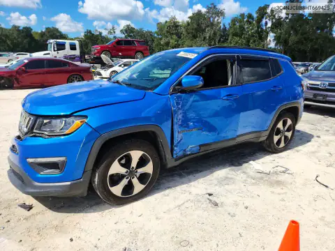 3C4NJCBB8HT669425 — 2017 Jeep Compass, Передняя часть, фото до ремонта