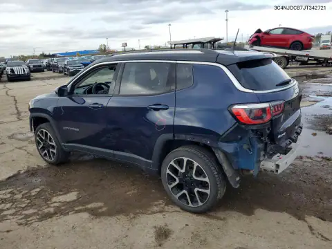 3C4NJDCB7JT342721 — 2018 Jeep Compass, zdjęcie 2 z Copart, Przód